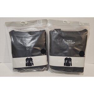 2 pack Mens XL  XXL Lounge Shirt black cotton long sleeve thermal undershirt new